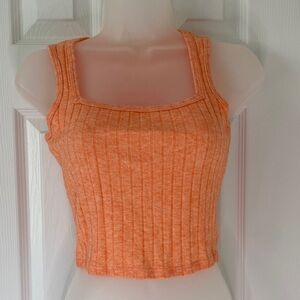 Zenana Outfitters Peach Ribbed Tank Top